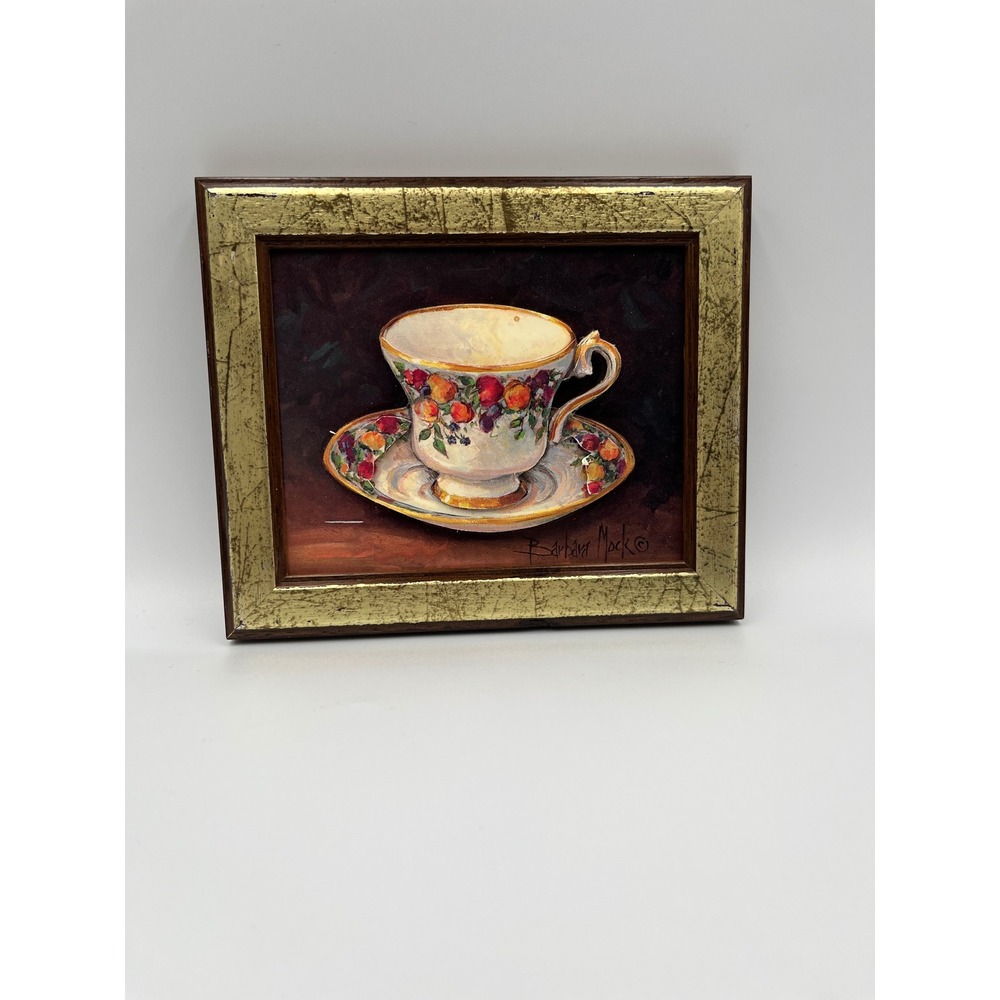 Rare Handmade 3D layered Paper Art Fruit Teacup